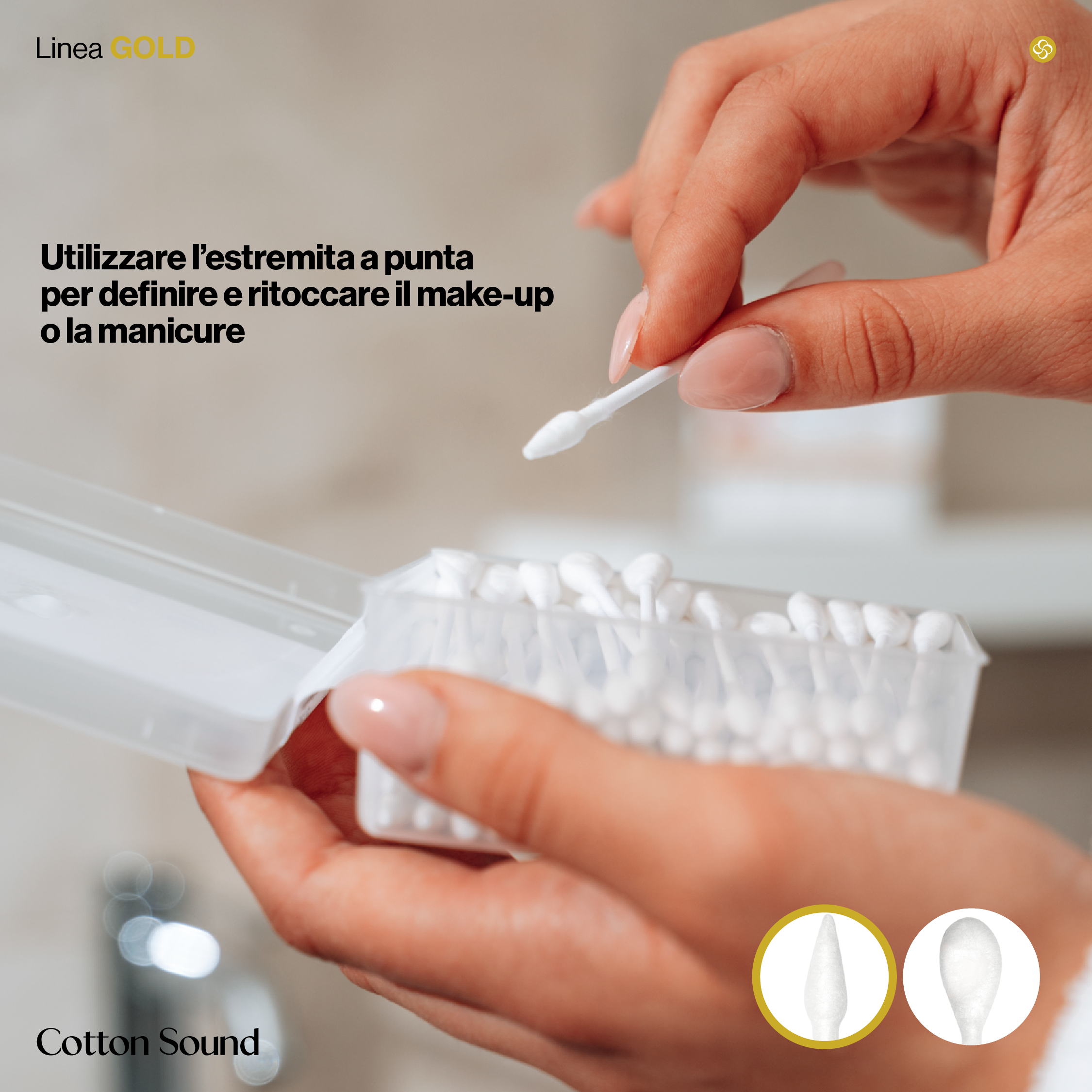 Applicatori Cosmetici SCATOLA GOLD 80PZ